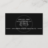 Technischer Reparaturservice für das Schwarze Tele Visitenkarte (Rückseite)