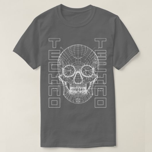 Technischer Schädel T-Shirt (Design vorne)