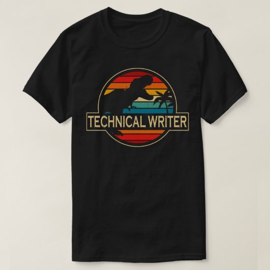 Technischer Schriftsteller Dinosaur T-Shirt (Design vorne)