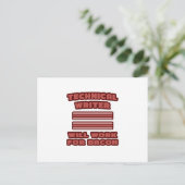 Technischer Schriftsteller .. wird für Bacon arbei Postkarte (Stehend Vorderseite)