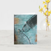 Technischer Stift von Brad Hines, pastellfarbener Karte (Gelbe Blume)