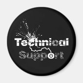 Technischer Support am schlechten Tag Magnet (Vorne)