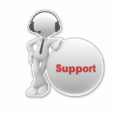 Technischer Support Aufkleber (Vorderseite)