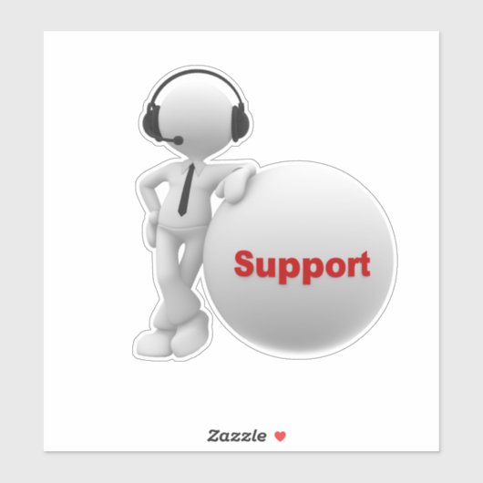 Technischer Support Aufkleber (Blatt)