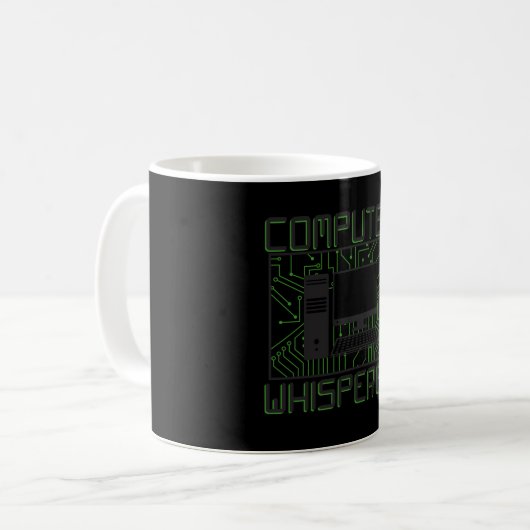 Technischer Support Computer-Whisperer Kaffeetasse (Vorderseite Links)