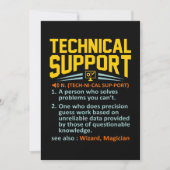Technischer Support Definition Computer IT Dankeskarte (Vorderseite)