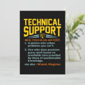 Technischer Support Definition Computer IT Dankeskarte (Stehend Vorderseite)