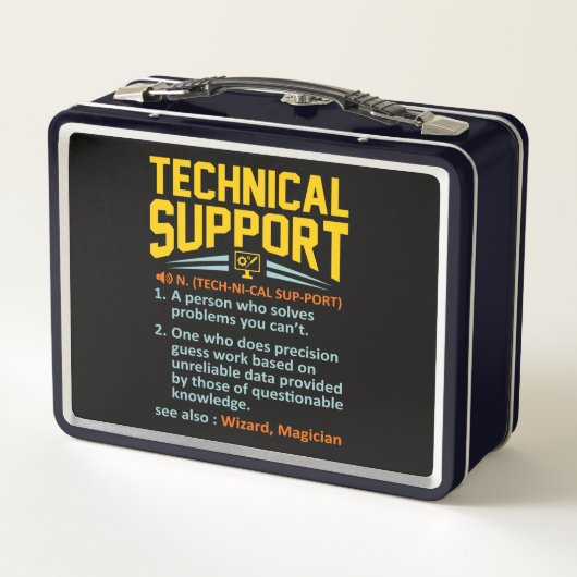 Technischer Support Definition Computer IT Metall Brotdose (Rückseite)