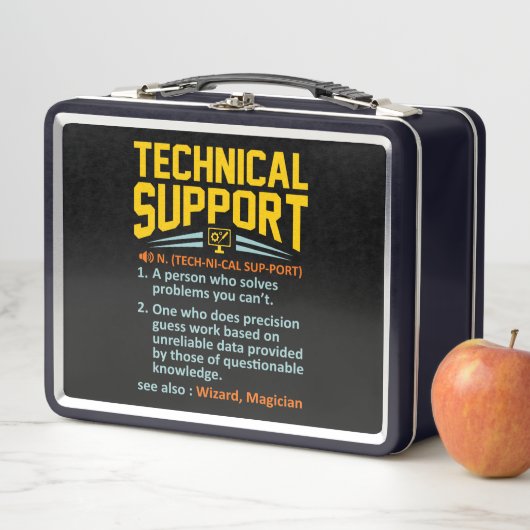 Technischer Support Definition Computer IT Metall Brotdose (Beispiel)