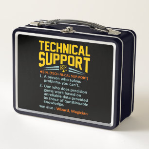 Technischer Support Definition Computer IT Metall Brotdose