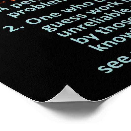 Technischer Support Definition Computer IT Poster (Ecke)