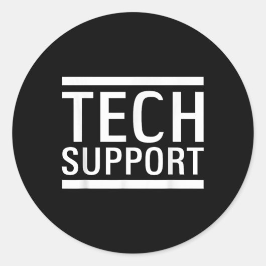 Technischer Support Elon Doge Runder Aufkleber (Vorderseite)
