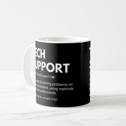 Technischer Support - Fantastische Arbeitsdefiniti Kaffeetasse (Vorderseite Links)