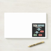 Technischer Support-Flussdiagramm-Humor für Helpde Post-it Klebezettel (Auf Schreibtisch)