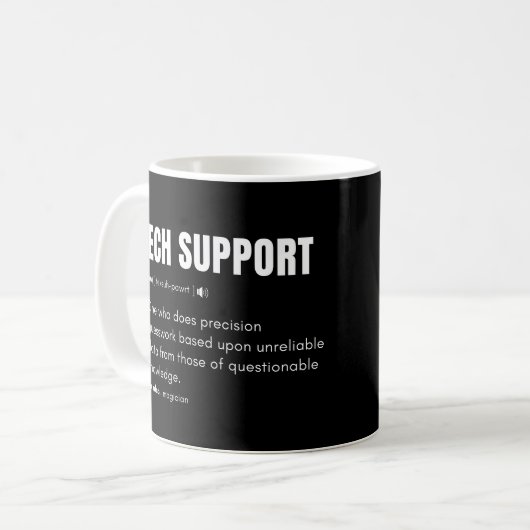 Technischer Support Funny Computer Consultant Defi Kaffeetasse (Vorderseite Links)
