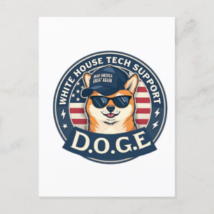 Technischer Support für das Weiße Haus Feiertagspostkarte