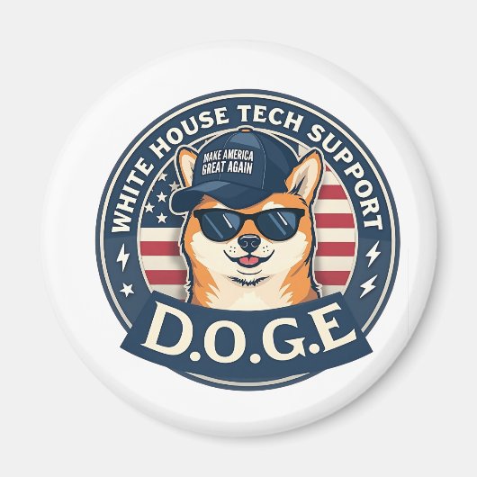 Technischer Support für das Weiße Haus Magnet (Vorne)