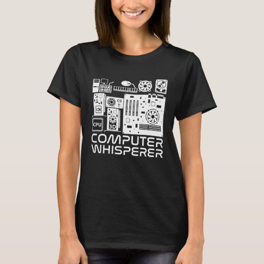 Technischer Support für den Whisperierdienst T-Shirt (Vorderseite)