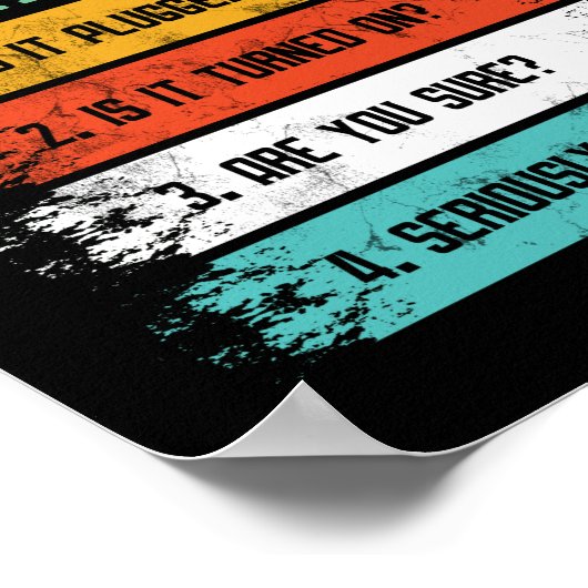 Technischer Support für Informationstechnologie Poster (Ecke)