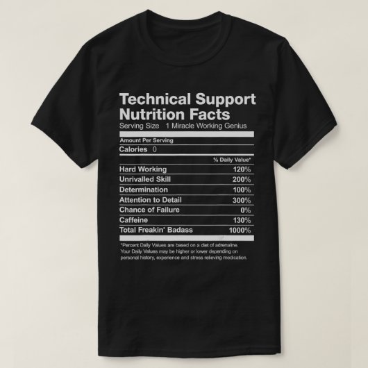 Technischer Support für Mäuse Ernährung Fakten Fun T-Shirt (Design vorne)