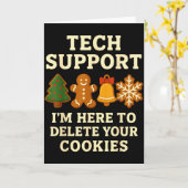 Technischer Support hier, um Cookies lustig Weihna Karte (Gelbe Blume)