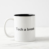 Technischer Support-Humor Lustiger Computer-Wortwi Zweifarbige Tasse (Links)