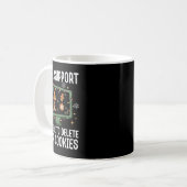 Technischer Support, ich bin hier, um Ihre Cookies Kaffeetasse (Vorderseite Links)