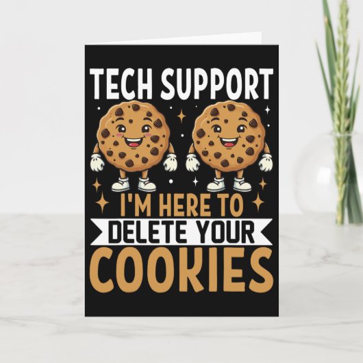 Technischer Support, ich bin hier, um Ihre Cookies Karte (Vorderseite)