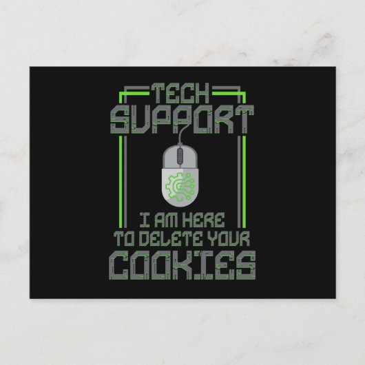 Technischer Support Ich bin hier, um Sie zu lösche Postkarte (Vorderseite)