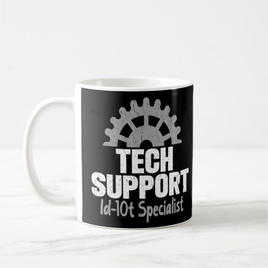 Technischer Support-ID 10t spezialisierter Help De Kaffeetasse (Links)