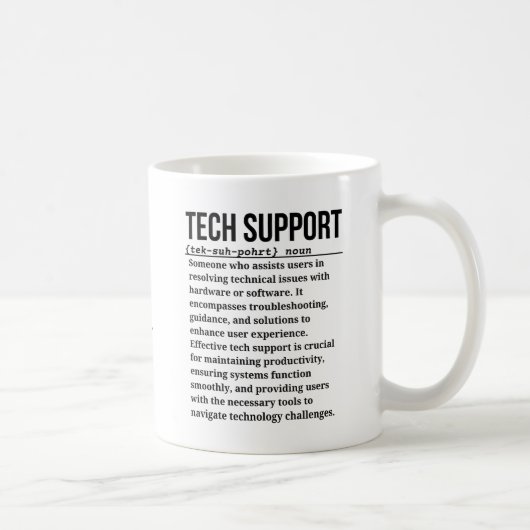 Technischer Support Kaffeetasse (Rechts)