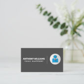 Technischer Support | Kundensupport mit Headset Visitenkarte (Stehend Vorderseite)