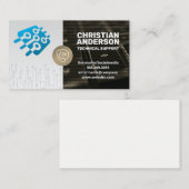 Technischer Support | Mikrochip | Call Center Visitenkarte (Vorne/Hinten)