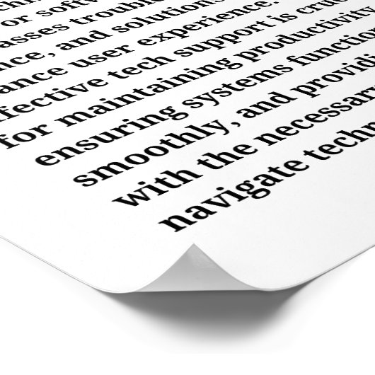 Technischer Support Poster (Ecke)