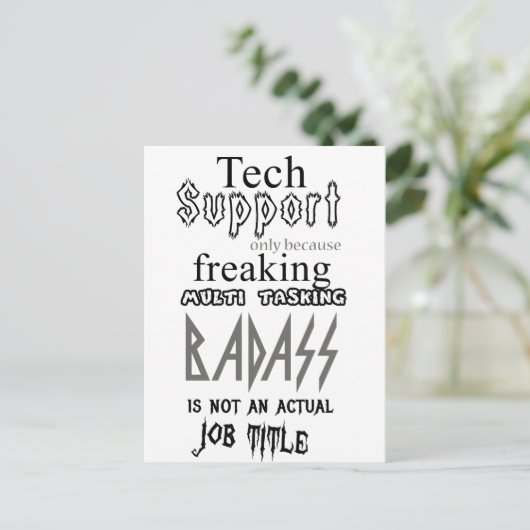 Technischer Support Postkarte (Stehend Vorderseite)