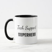 Technischer Support Superheld Computer Humor Monog Tasse (Links)