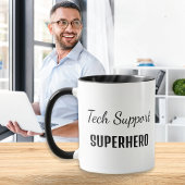 Technischer Support Superheld Computer Humor Monog Tasse
