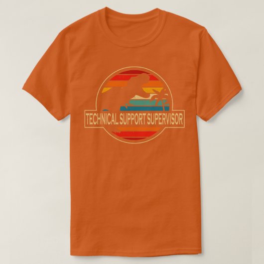 Technischer Support Supervisor Dinosaur T-Shirt (Design vorne)