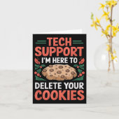 Technischer Support Weihnachts-Hotline Computer-Ge Karte (Gelbe Blume)