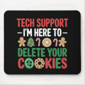 Technischer Support Weihnachtskekse Lustige Arbeit Mousepad (Vorne)