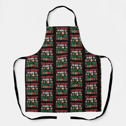 Technischer Support Weihnachtskekse Lustige Arbeit Schürze (Vorderseite)
