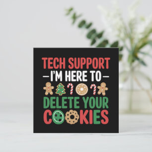 Technischer Support Weihnachtsplätzchen Lustige Ar Feiertagskarte