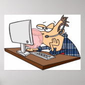 Technischer Support wirft eine Blase Poster (Vorne)