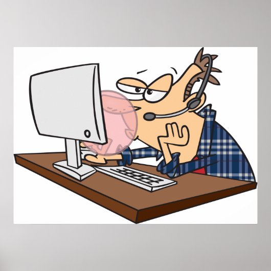 Technischer Support wirft eine Blase Poster (Vorne)