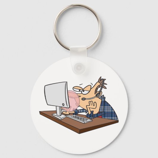 Technischer Support wirft eine Blase Schlüsselanhänger (Vorderseite)