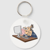 Technischer Support wirft eine Blase Schlüsselanhänger (Rückseite)