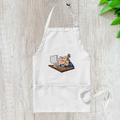 Technischer Support wirft eine Blase Schürze