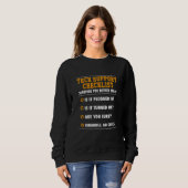 Technischer Support Zusammenfassung Bevor Sie Mich Sweatshirt (Vorne ganz)