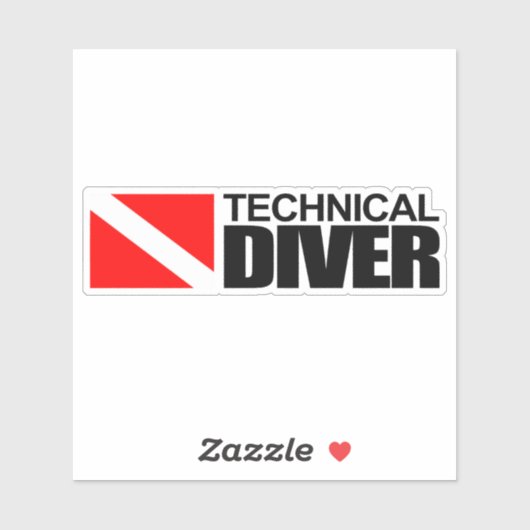 Technischer Taucher Rechteckheber Aufkleber (Blatt)