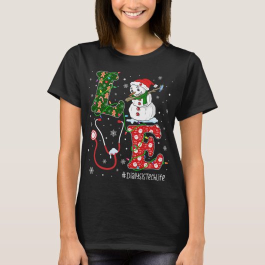 Technischer Weihnachtsmann-Liebe Dialyse T-Shirt (Vorderseite)